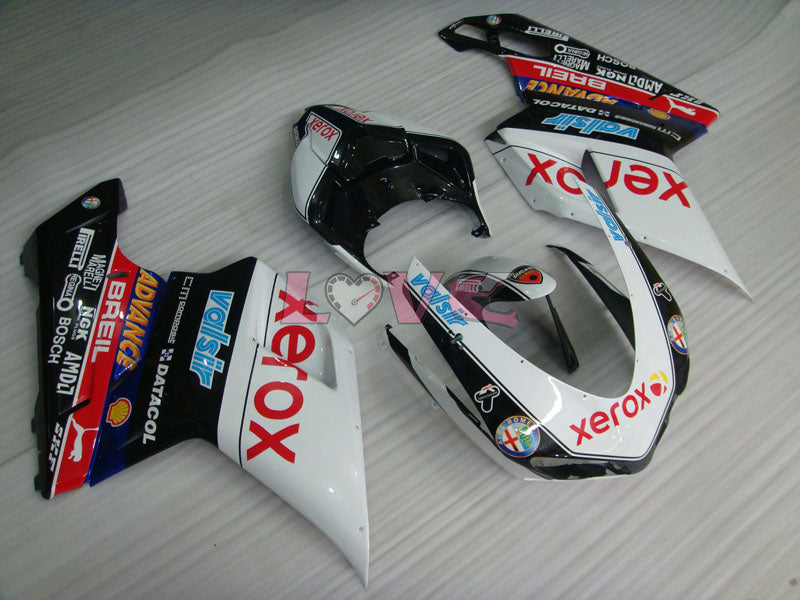 Xerox - White Black Fairings and Bodywork For 2008-2013 848 #LF3148