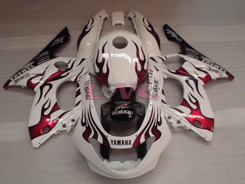 Customize - Red White Fairings and Bodywork For 1997-2007 YZF600R #LF7952