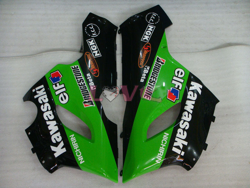 Monster - Green Black Fairings and Bodywork For 2005-2006 NINJA ZX-6R #LF5987