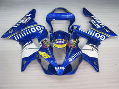 GO!!!!!!! MOTUL - Blue White Fairings and Bodywork For 2000-2001 YZF-R1 #LF3616