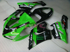 Monster - Green Black Fairings and Bodywork For 2005-2006 NINJA ZX-6R #LF5987