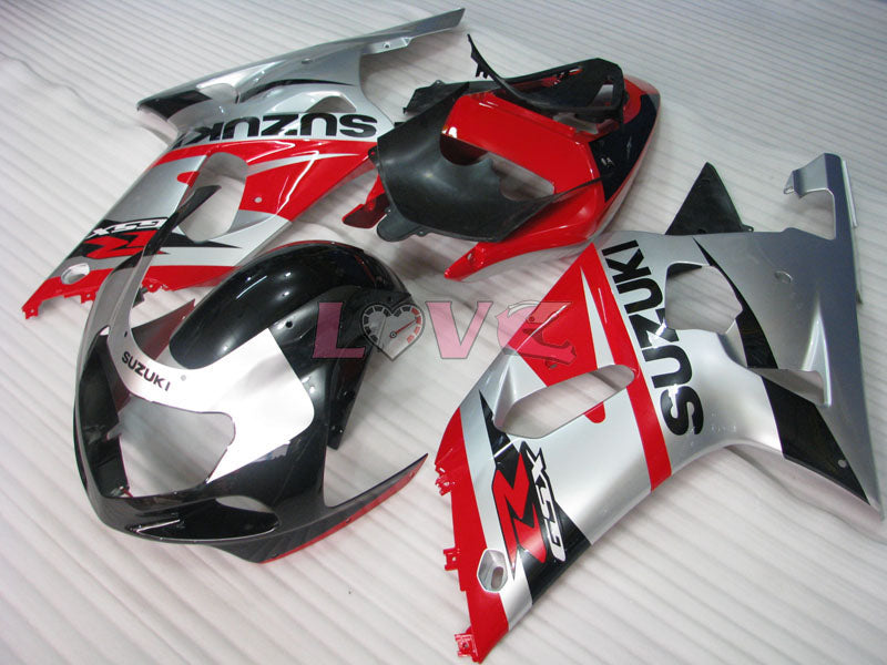 Factory Style - Red Black Silver Fairings and Bodywork For 2000-2003 GSX-R750 #LF4219