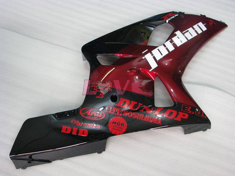 Jordan - Red Black Fairings and Bodywork For 2001-2003 GSX-R600 #LF4253