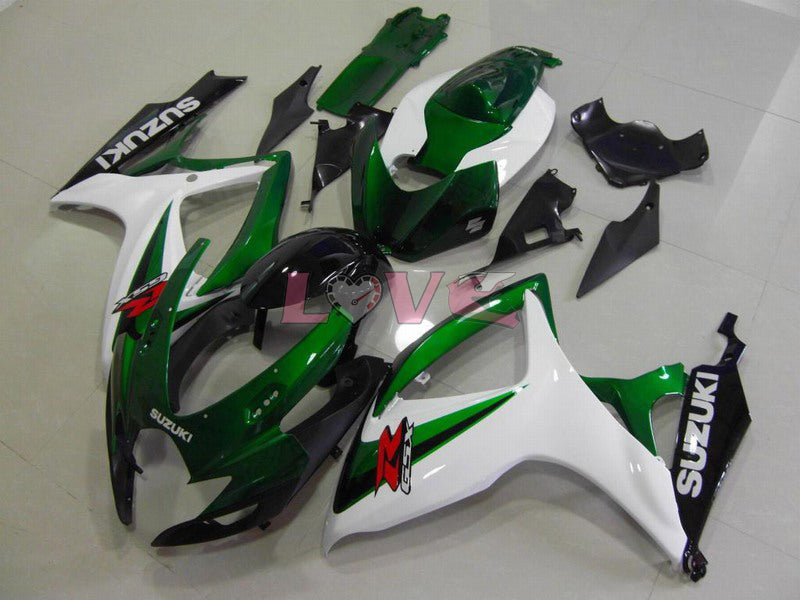 Factory Style - Green White Fairings and Bodywork For 2006-2007 GSX-R600 #LF6305
