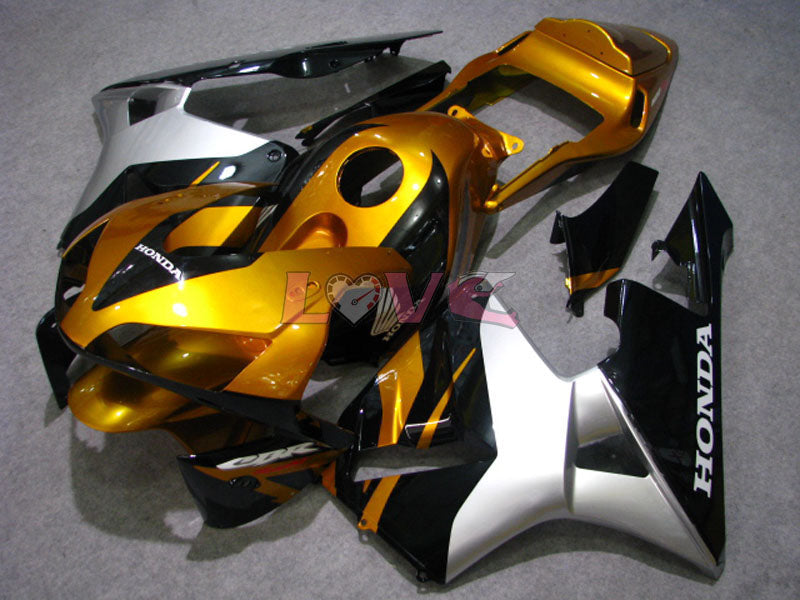 Factory Style - Black Gold Fairings and Bodywork For 2003-2004 CBR600RR #LF5312