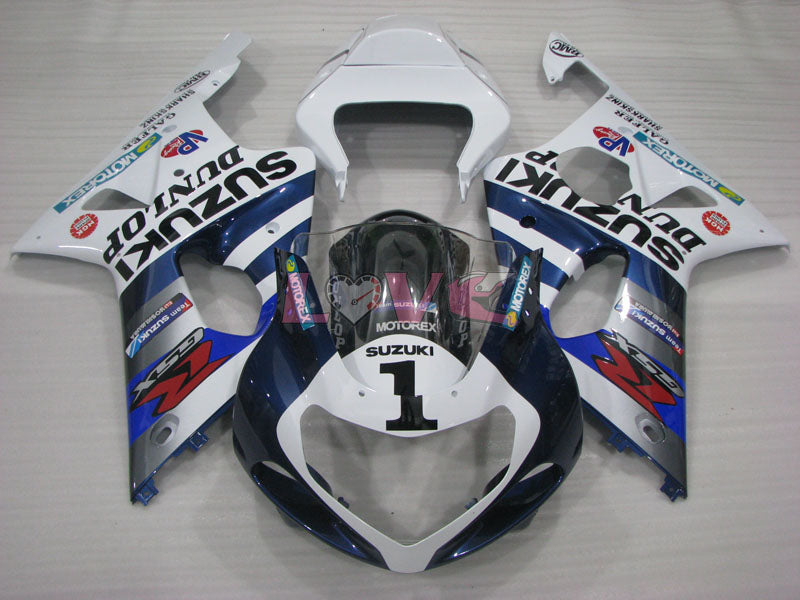 DUNLOP - Blue White Fairings and Bodywork For 2000-2002 GSX-R1000 #LF4176