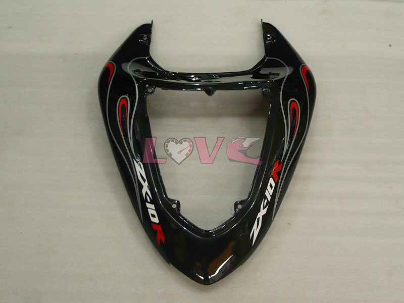 Flame - White Black Fairings and Bodywork For 2006-2007 NINJA ZX-10R #LF6258