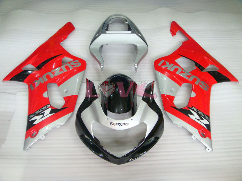 Factory Style - Red Silver Fairings and Bodywork For 2001-2003 GSX-R600 #LF6695