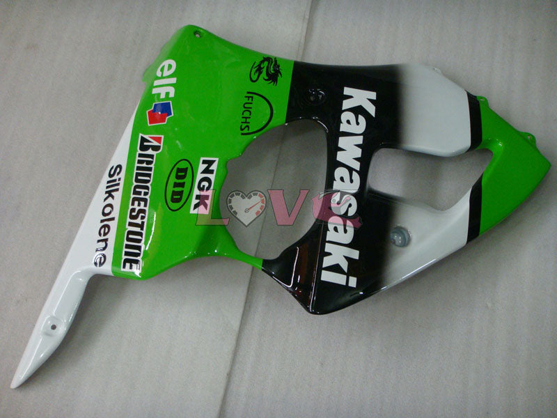 West - White Black Fairings and Bodywork For 2000-2002 NINJA ZX-6R #LF6109