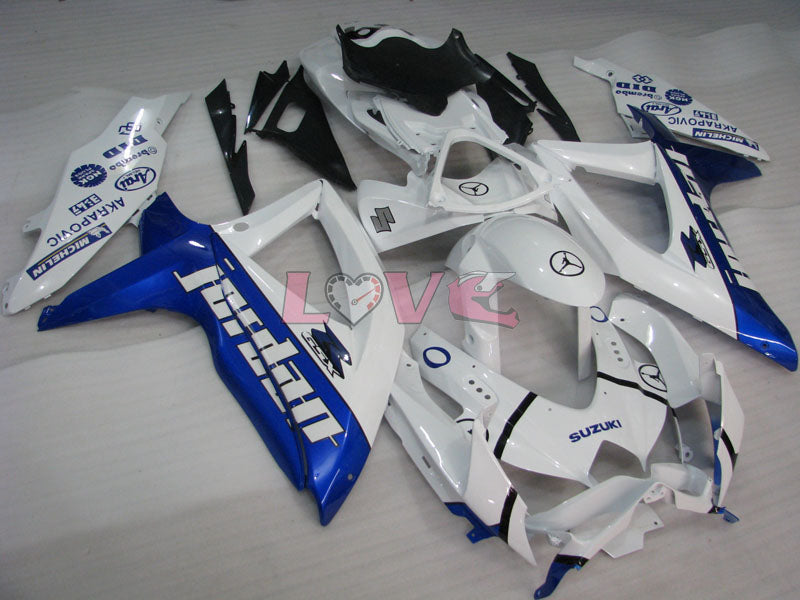Jordan - Blue White Fairings and Bodywork For 2008-2010 GSX-R600 #LF3943