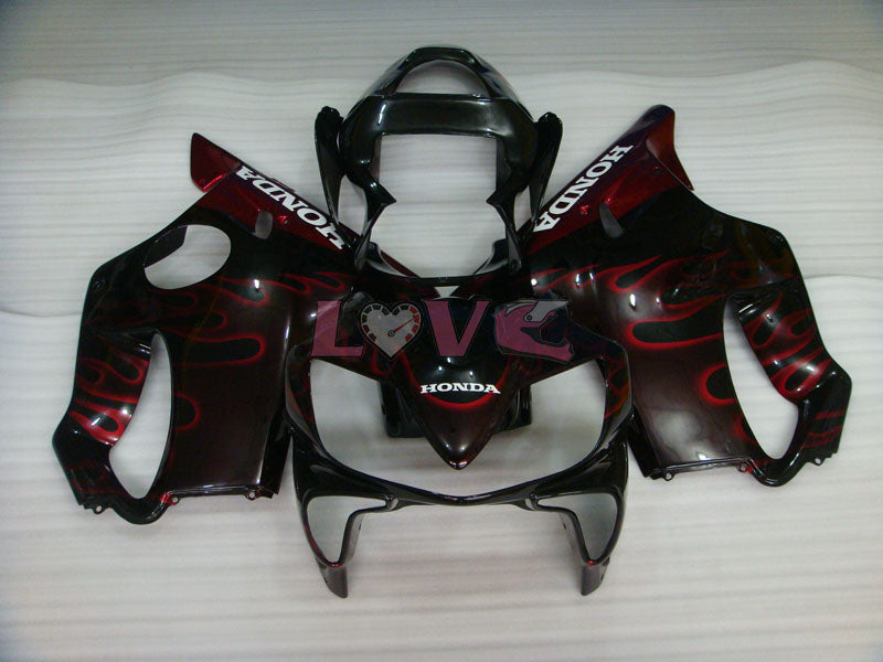 Flame - Red Black Fairings and Bodywork For 2001-2003 CBR600F4i #LF4491