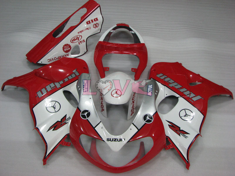 Jordan - Red White Fairings and Bodywork For 1998-2003 TL1000R #LF3726