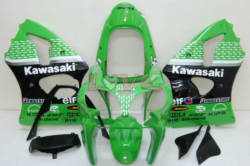 Nakano - Green Black Fairings and Bodywork For 2000-2002 NINJA ZX-6R #LF6115