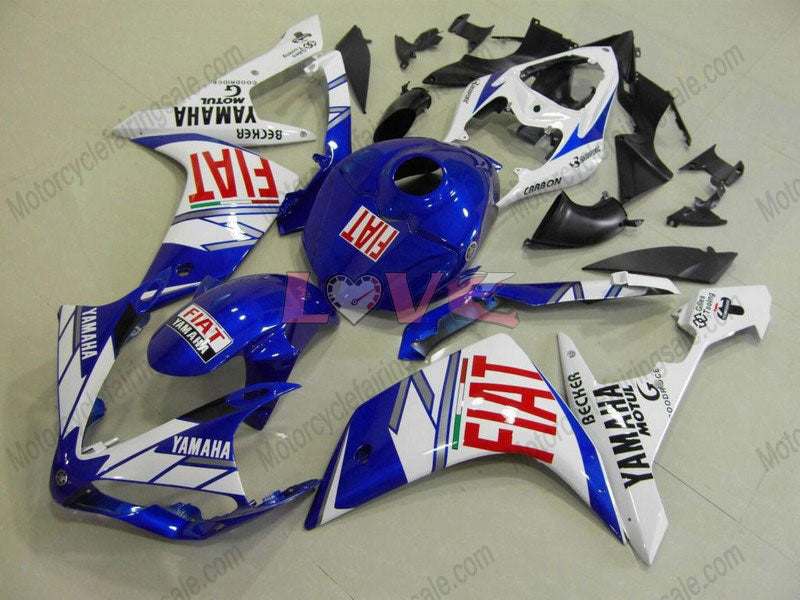 FIAT MOTUL - Blue White Fairings and Bodywork For 2007-2008 YZF-R1 #LF6980
