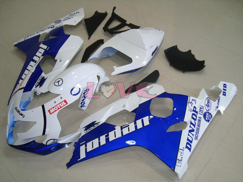 DUNLOP Jordan MOTUL - Blue White Fairings and Bodywork For 2004-2005 GSX-R600 #LF6643