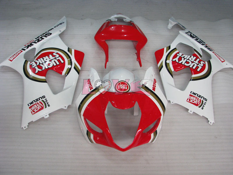 Lucky Strike - Red White Fairings and Bodywork For 2003-2004 GSX-R1000 #LF6019