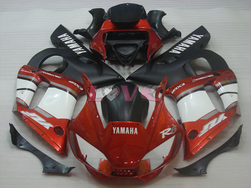 Factory Style - Red White Black Fairings and Bodywork For 1998-2002 YZF-R6 #LF3373