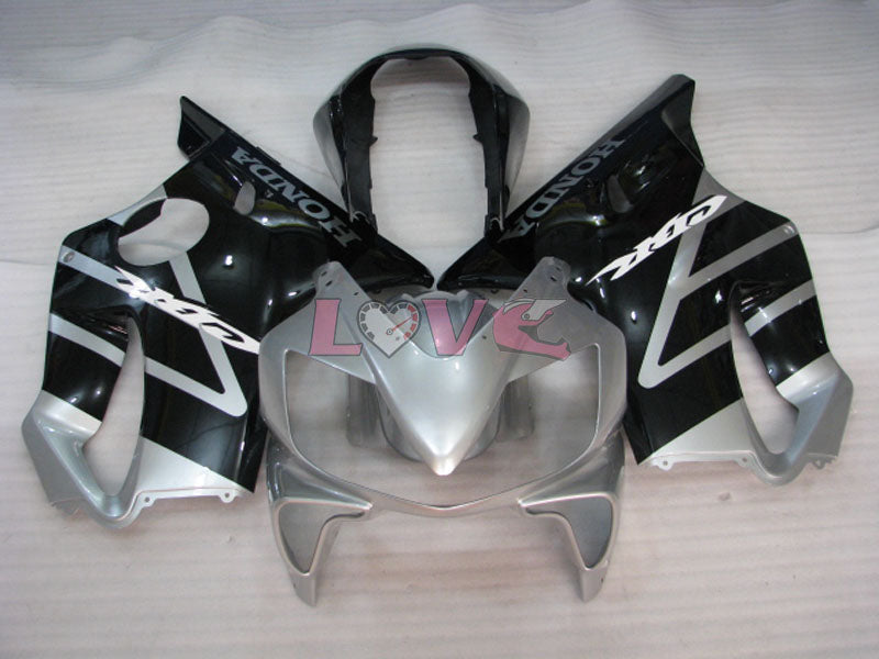 Factory Style - Black Silver Fairings and Bodywork For 2004-2007 CBR600F4i #LF4502