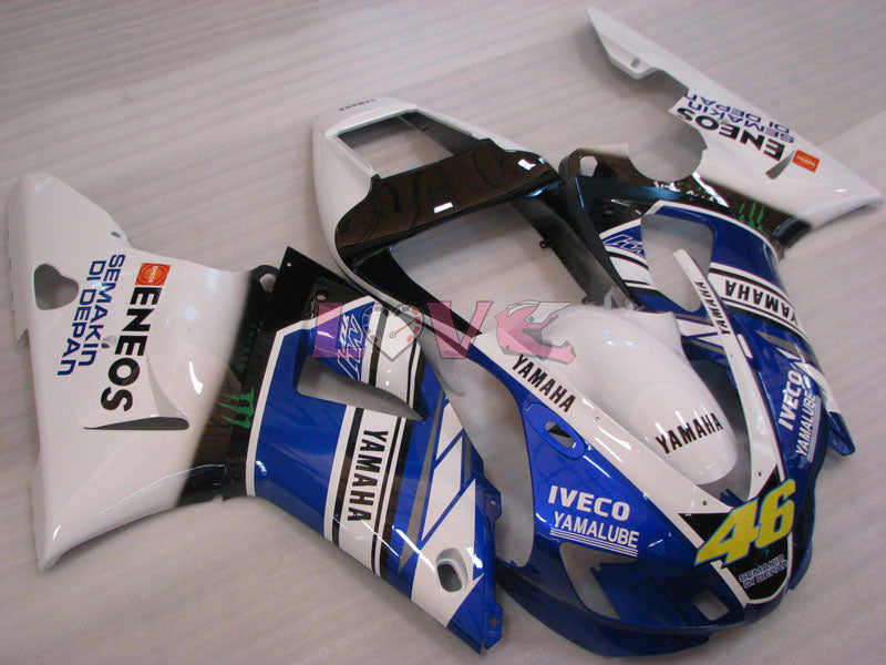 Monster - Blue White Black Fairings and Bodywork For 1998-1999 YZF-R1 #LF3587