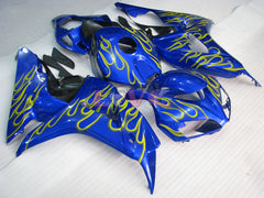 Flame - Yellow Blue Fairings and Bodywork For 2006-2007 CBR1000RR #LF7226