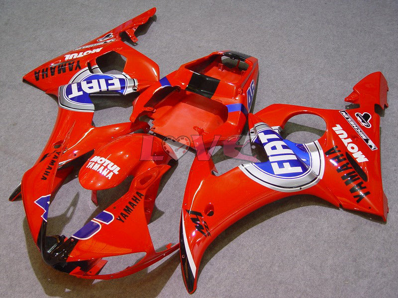 FIAT MOTUL - Red Blue Fairings and Bodywork For 2003-2004 YZF-R6 #LF6926