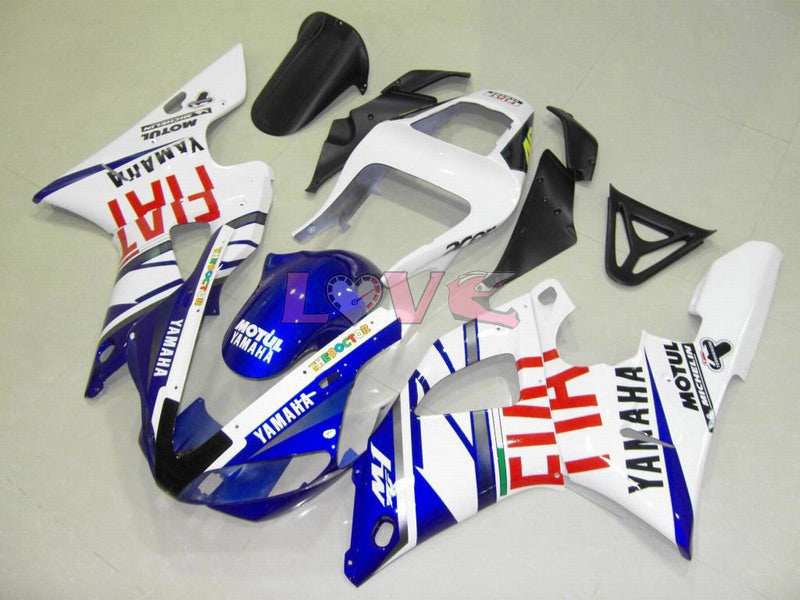 FIAT MOTUL - Blue White Fairings and Bodywork For 2000-2001 YZF-R1 #LF7068