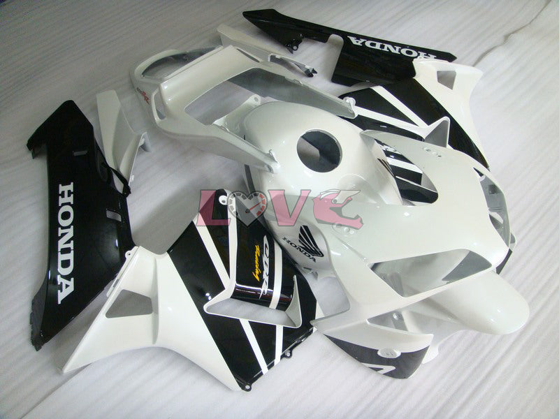 Factory Style - White Black Fairings and Bodywork For 2003-2004 CBR600RR #LF5336