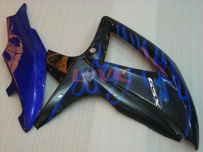 Flame - Blue Black Fairings and Bodywork For 2008-2010 GSX-R750 #LF6399