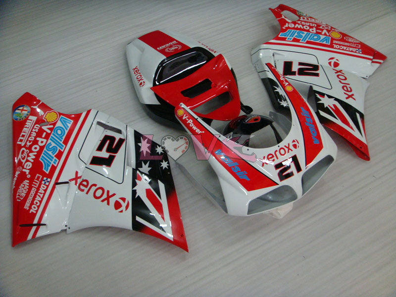 Xerox - Red White Fairings and Bodywork For 2002-2004 998 #LF5544