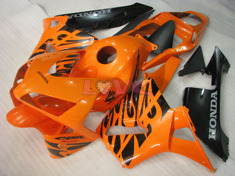 Flame - Orange Black Fairings and Bodywork For 2003-2004 CBR600RR #LF5412