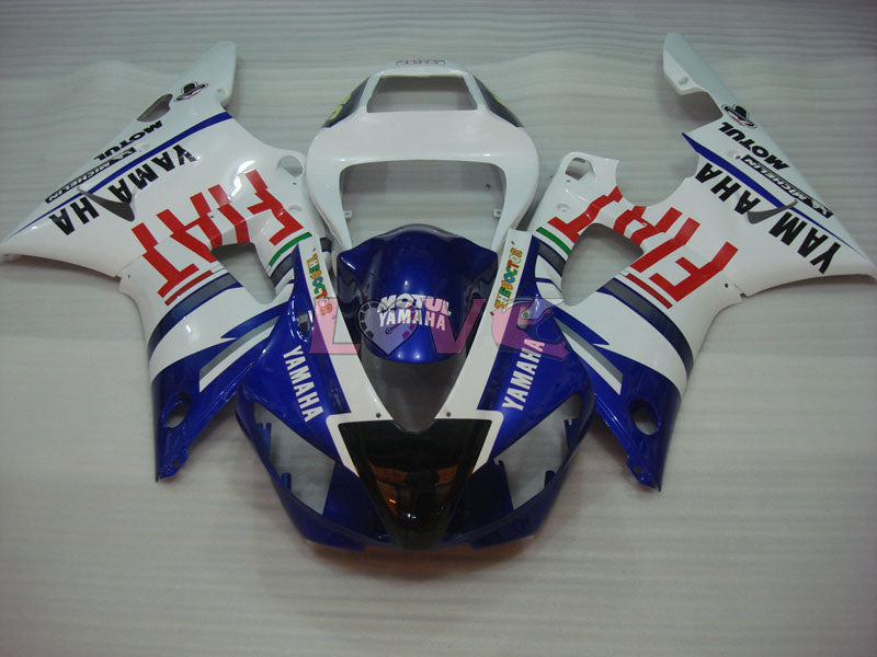 FIAT MICHELIN MOTUL - Blue White Fairings and Bodywork For 1998-1999 YZF-R1 #LF3577