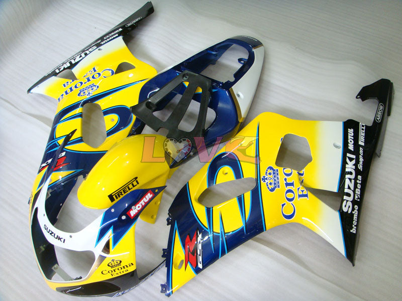 Corona - Yellow Blue Fairings and Bodywork For 2000-2003 GSX-R750 #LF4190