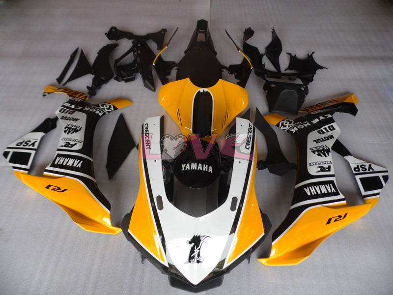 Others - Yellow White Black Fairings and Bodywork For 2015-2019 YZF-R1 #LF7826