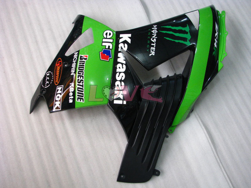 Monster - Green Black Fairings and Bodywork For 2006-2011 NINJA ZX-14R #LF5843