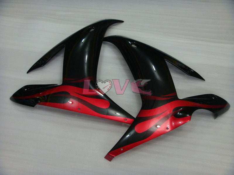 Flame - Red Black Fairings and Bodywork For 2002-2003 YZF-R1 #LF3593