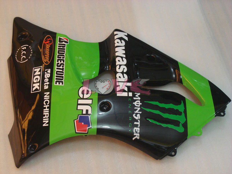 Monster - Green Black Fairings and Bodywork For 2000-2002 NINJA ZX-6R #LF6139
