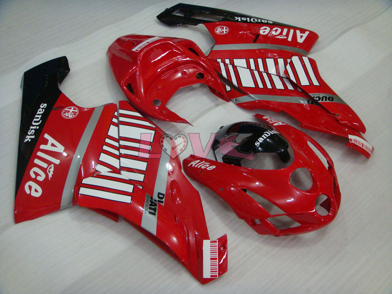 Alice - Red Black Fairings and Bodywork For 2003-2004 999 #LF5518