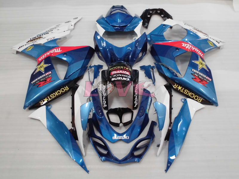 Rockstar - Blue White Black Fairings and Bodywork For 2009-2016 GSX-R1000 #LF3808