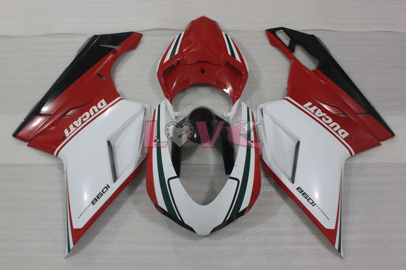 Factory Style - Red White Fairings and Bodywork For 2007-2009 1098 #LF3131