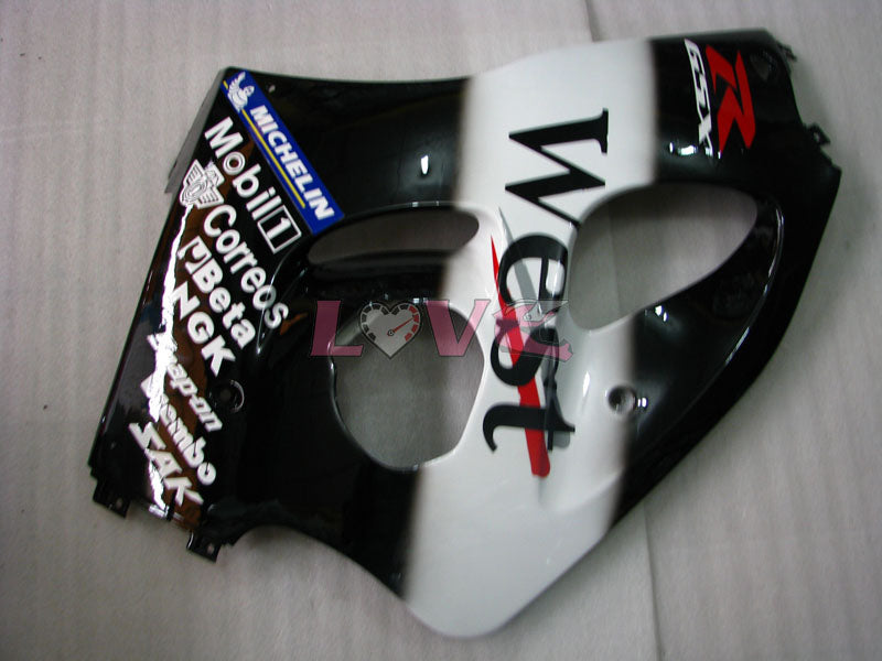 West - White Black Fairings and Bodywork For 1996-1999 GSX-R750 #LF4936