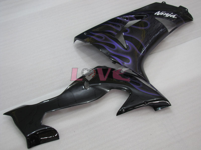 Flame - Purple Black Fairings and Bodywork For 2006-2007 NINJA ZX-10R #LF3263