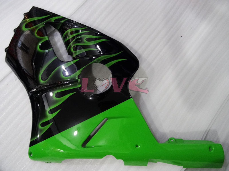 Flame - Green Black Fairings and Bodywork For 2000-2001 NINJA ZX-12R #LF4890