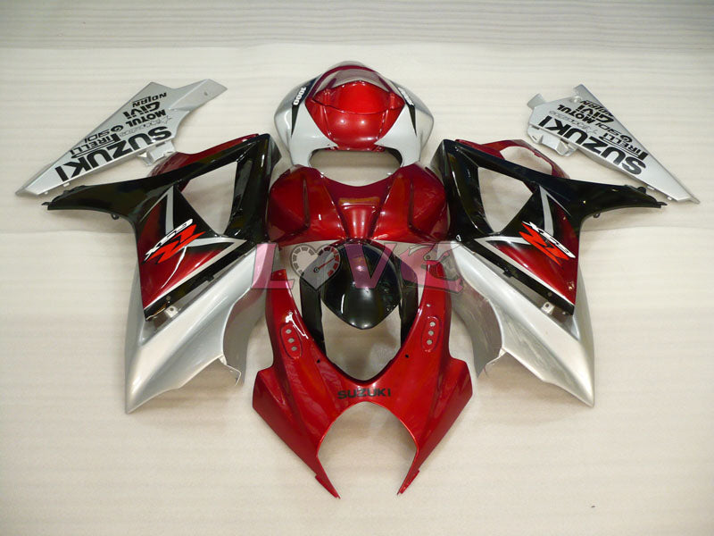 MOTUL - Red Black Grey Fairings and Bodywork For 2007-2008 GSX-R1000 #LF3826