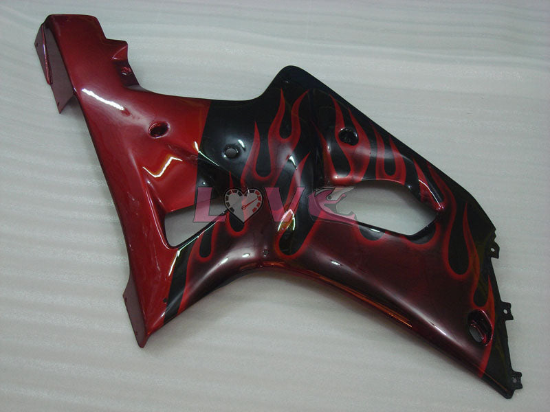 Flame - Red Black Fairings and Bodywork For 2000-2002 GSX-R1000 #LF6125