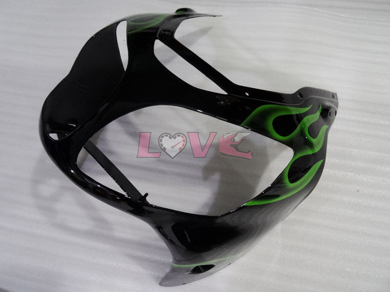 Flame - Green Black Fairings and Bodywork For 2000-2001 NINJA ZX-12R #LF4890