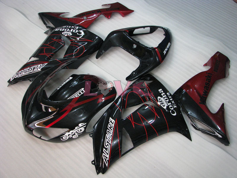 Corona - Red wine Black Fairings and Bodywork For 2006-2007 NINJA ZX-10R #LF3265