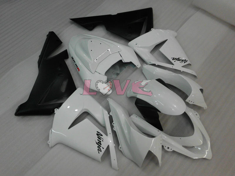 Factory Style - White Black Fairings and Bodywork For 2004-2005 NINJA ZX-10R #LF6335