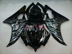 Flame - Black Fairings and Bodywork For 2006-2007 YZF-R6 #LF3471