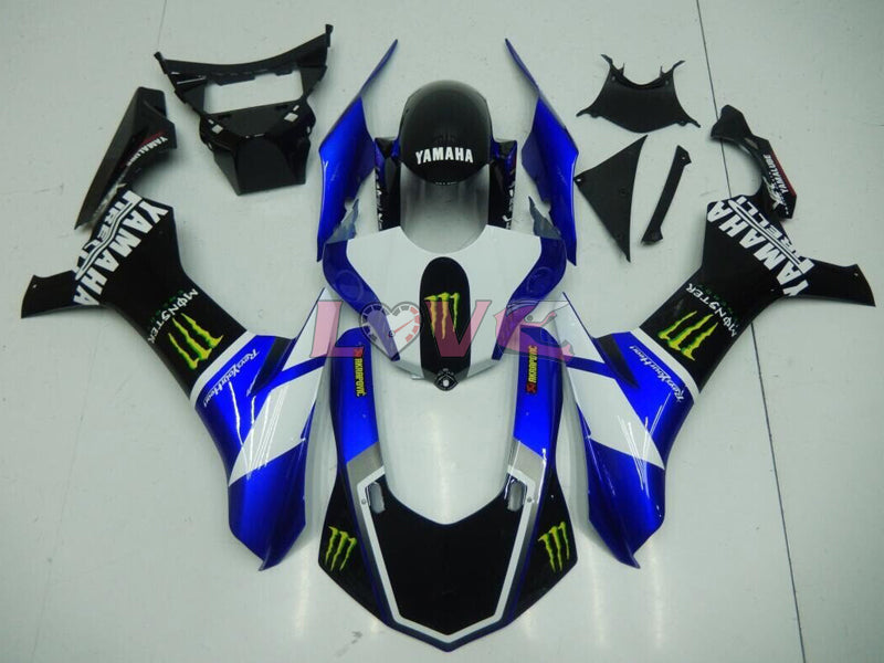 Monster - Blue White Black Fairings and Bodywork For 2015-2019 YZF-R1 #LF7809