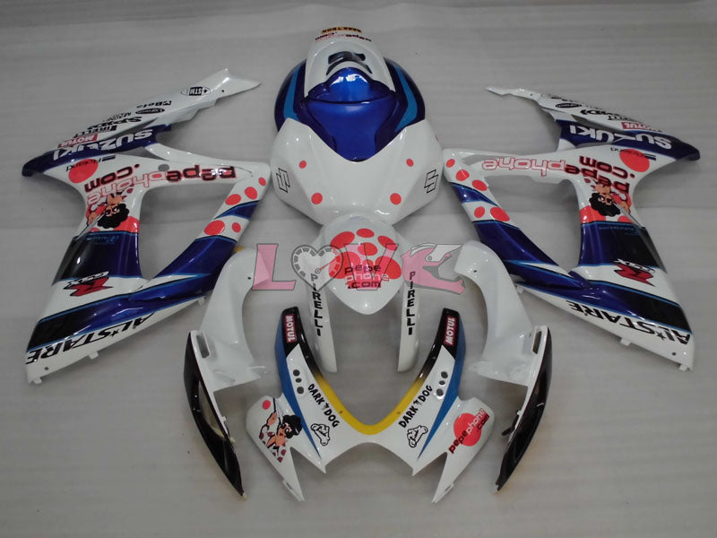MOTUL - Blue White Fairings and Bodywork For 2006-2007 GSX-R600 #LF4043